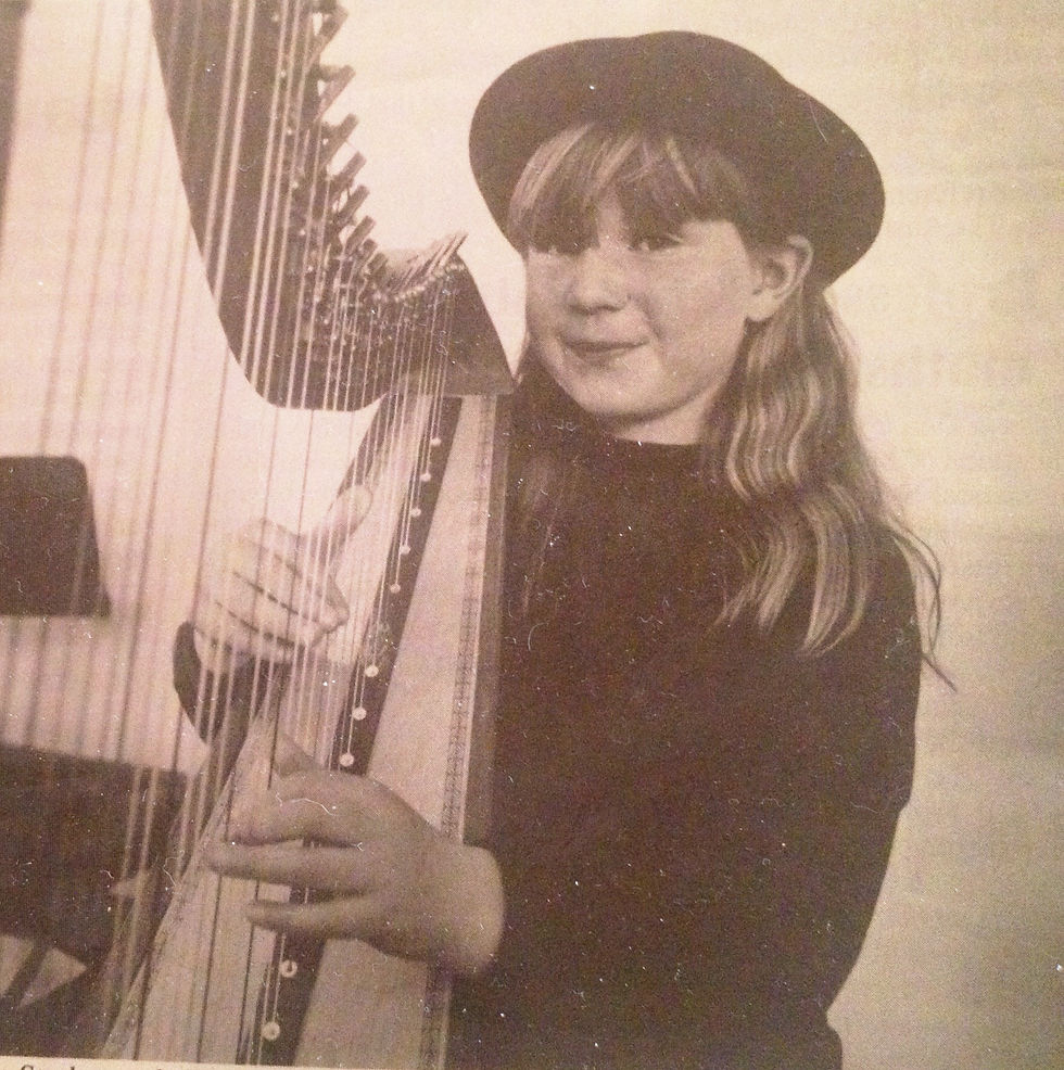9 Years Old, Playing the Harp