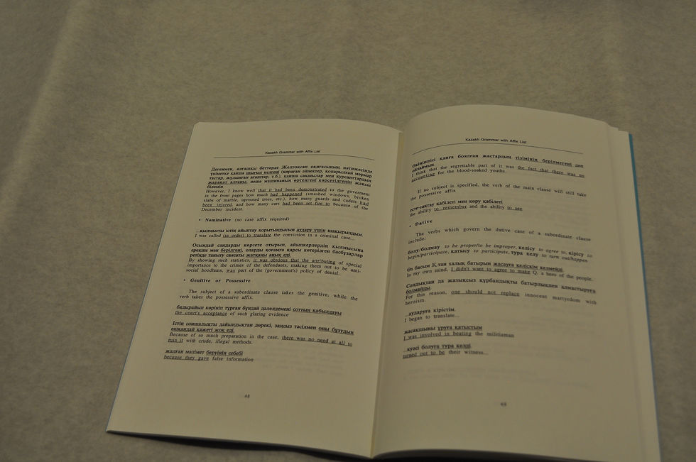 Thumbnail: Kazakh Grammar with Affix List