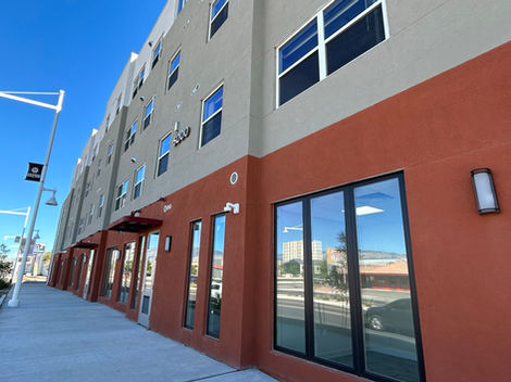 Exterior view of apartments