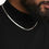 Thumbnail: Sleek Wave Unisex Silver Chain