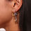 Thumbnail: Melting Drops Zircon Gold Plated Earrings