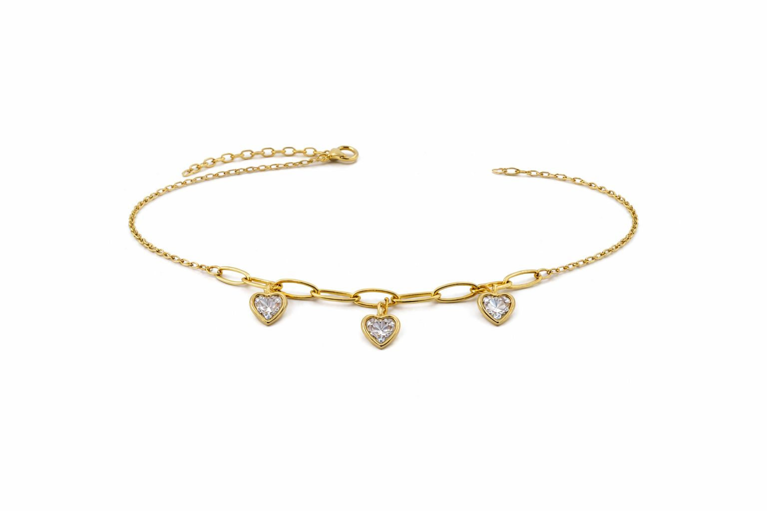 Amour Trio Heart Gold-Plated Bracelet