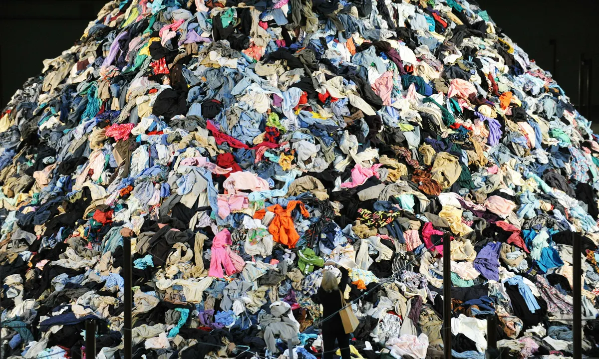 pollution of nature with overproduction of clothes