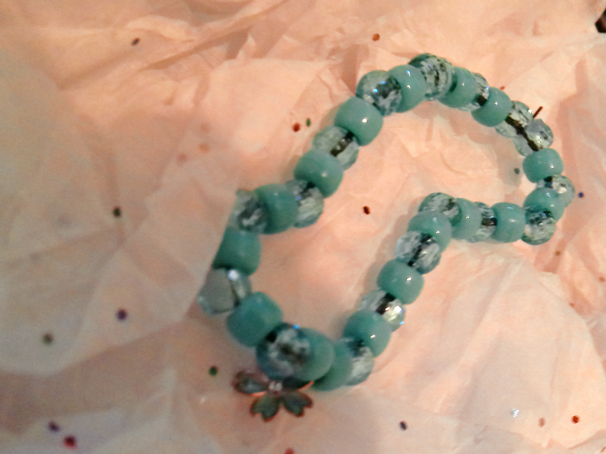 Celestial Blue Blossom Beaded Bracelet