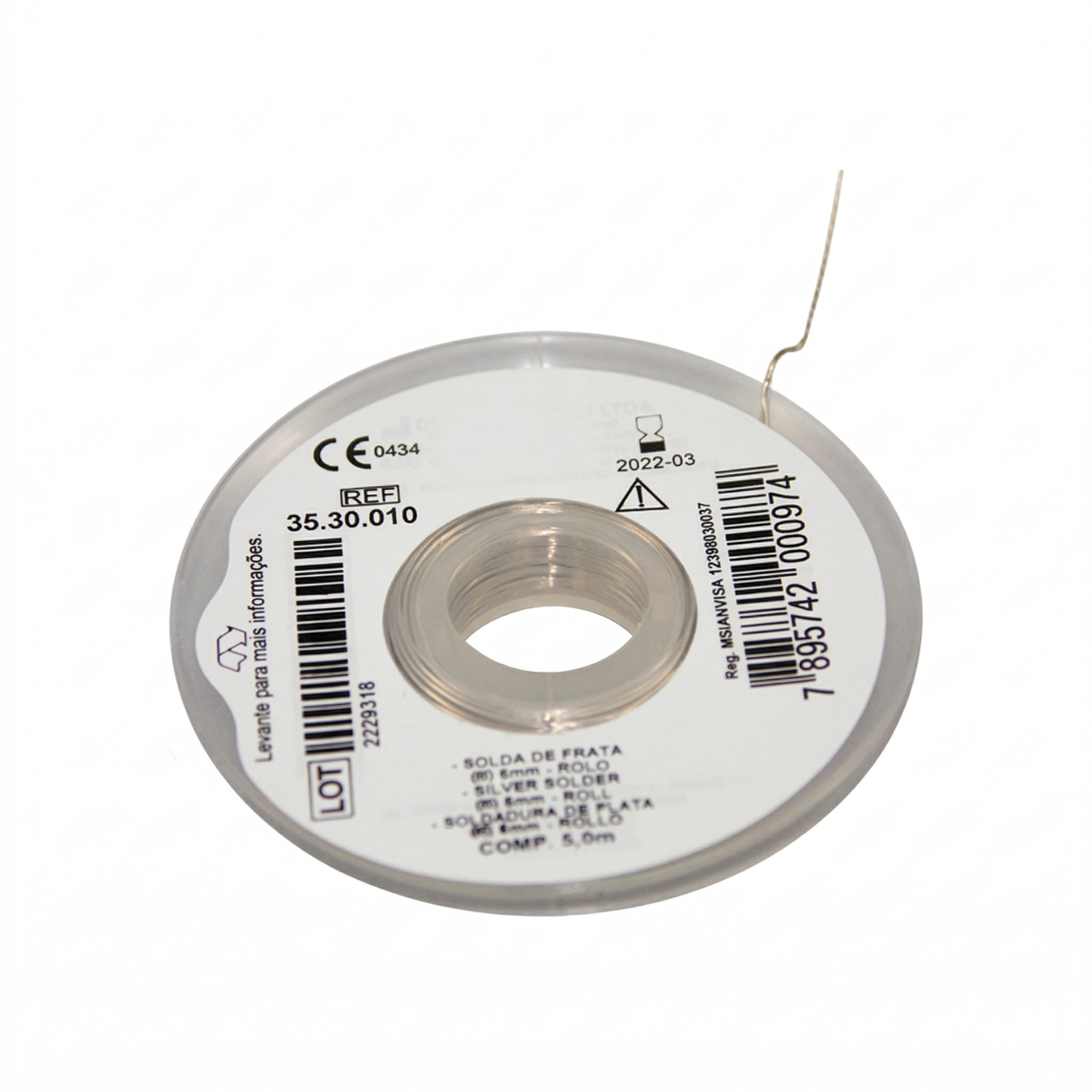SILVER SOLDER WIRE 0.5 MM DIAMETER 16 FT