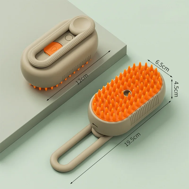 Thumbnail: 3-in-1 Steamy Pet Spray Brush | Electric Cat & Dog Grooming Comb | Rechargeable