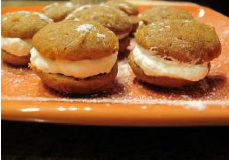 Pumpkin Whoopie Pies with White Chocolate and Mascarpone Filling