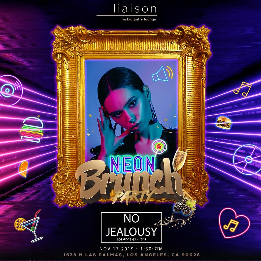 No Jealousy Sunday Party Brunch - Neon Theme.