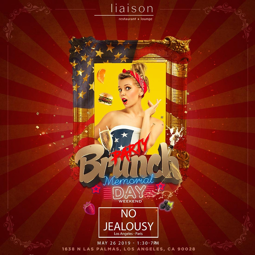 No Jealousy Sunday Party Brunch special Memorial Day Weekend