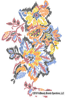 Colorful stylized floral pattern