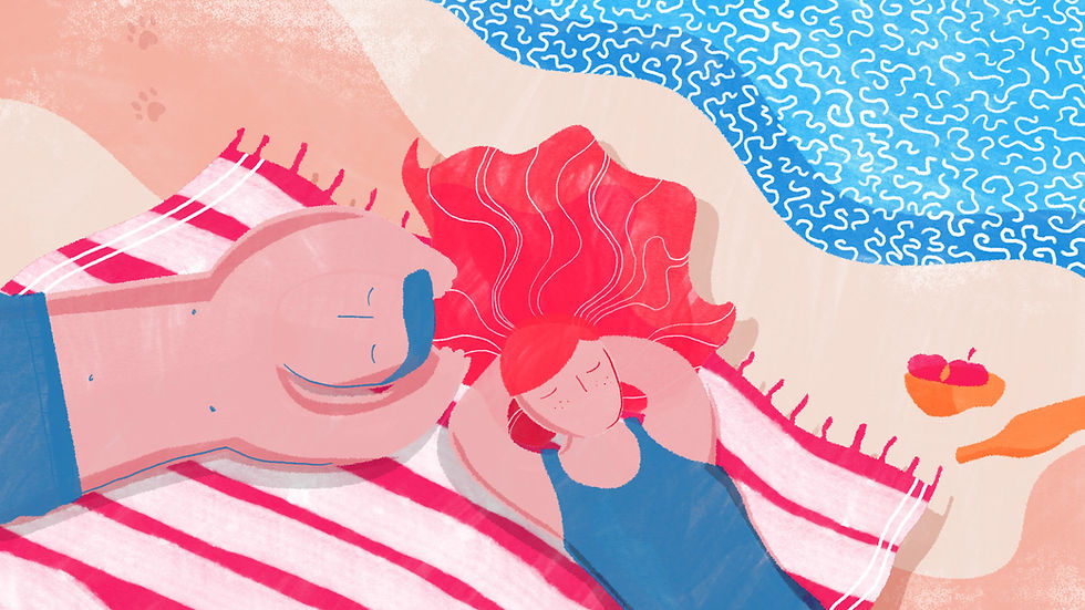 Beach relaxation scene