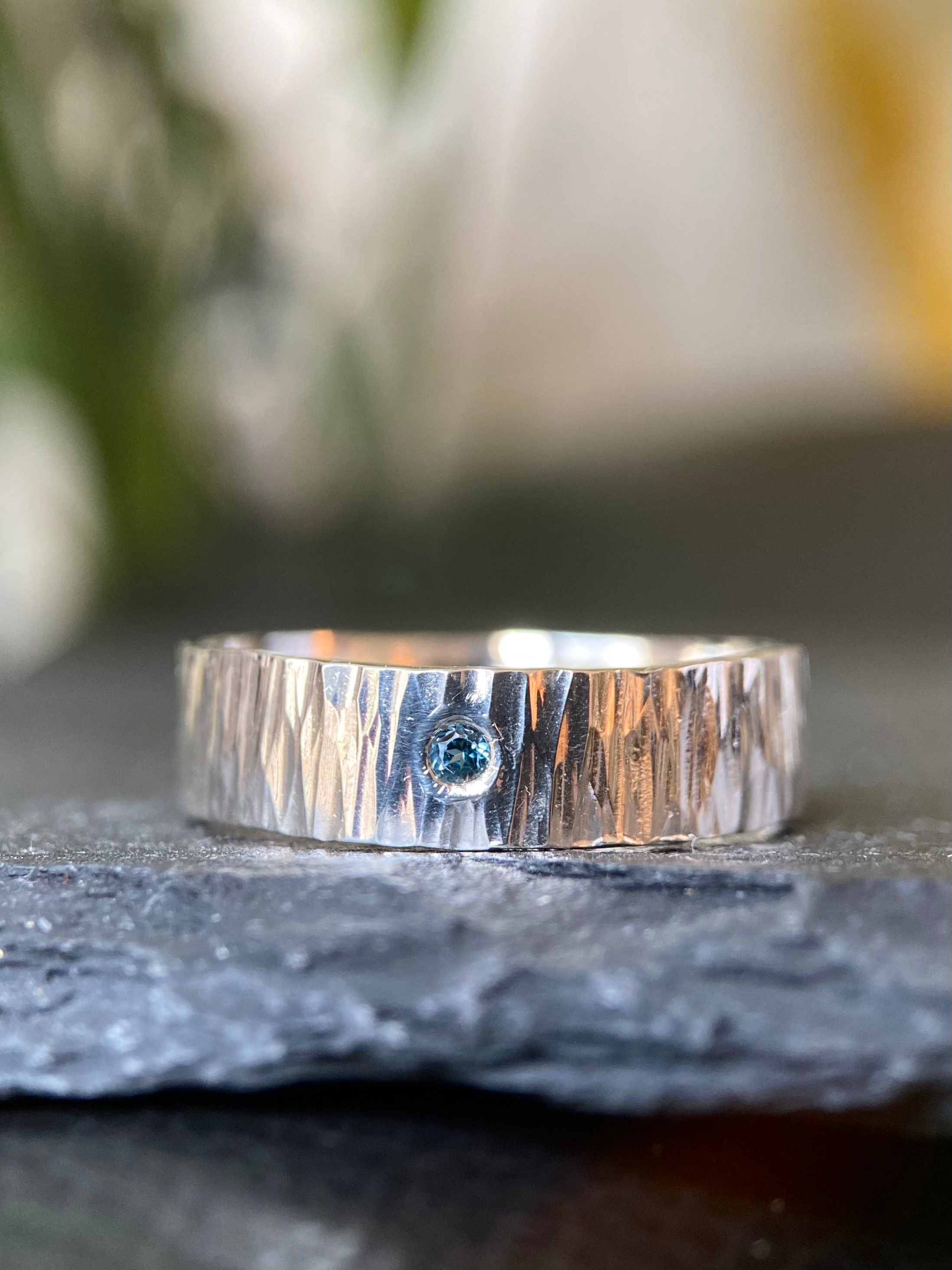 Bague Symbiose en argent 925 et pierre fine