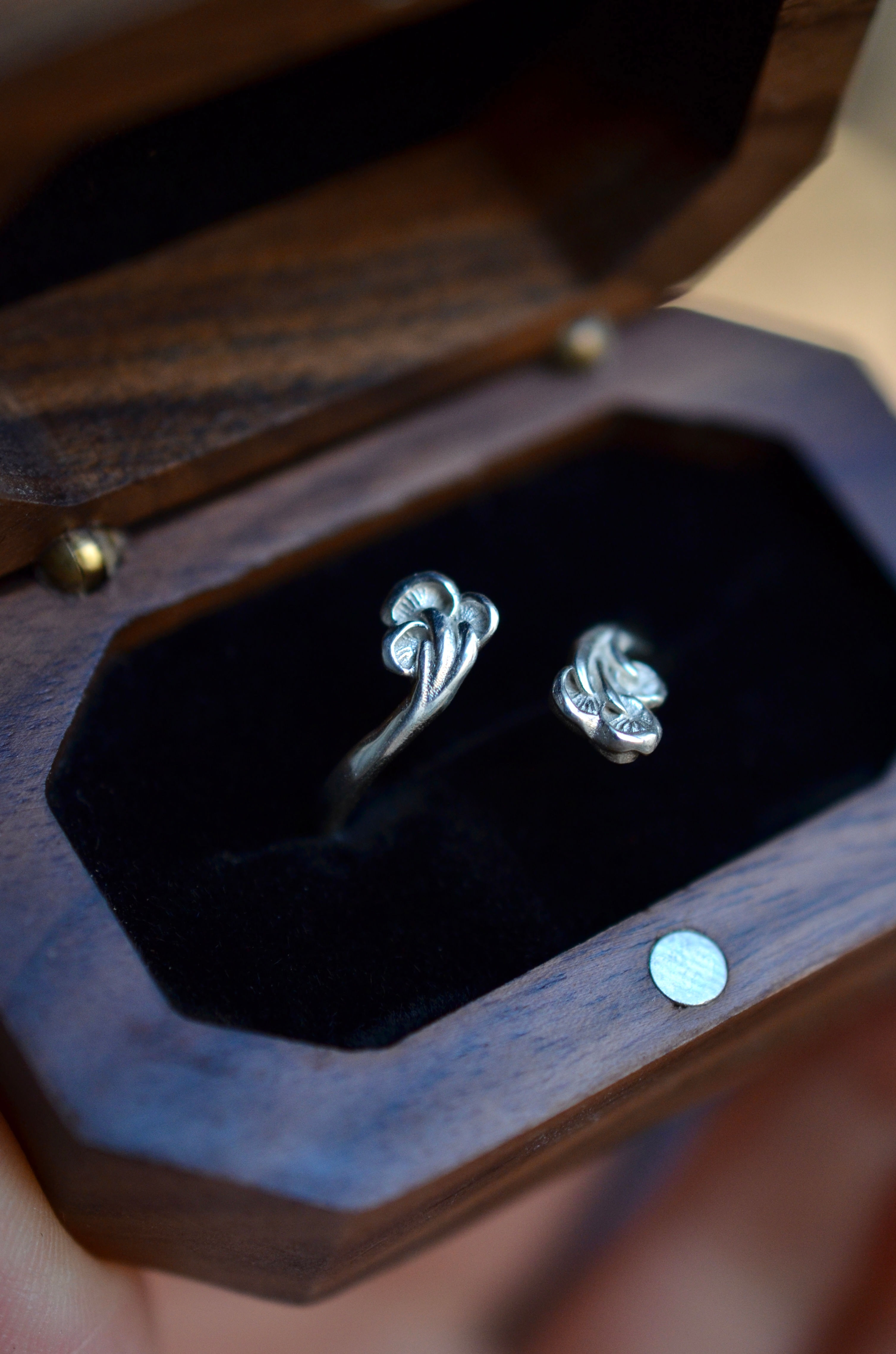 Mycélia – Bague champignons en argent 925