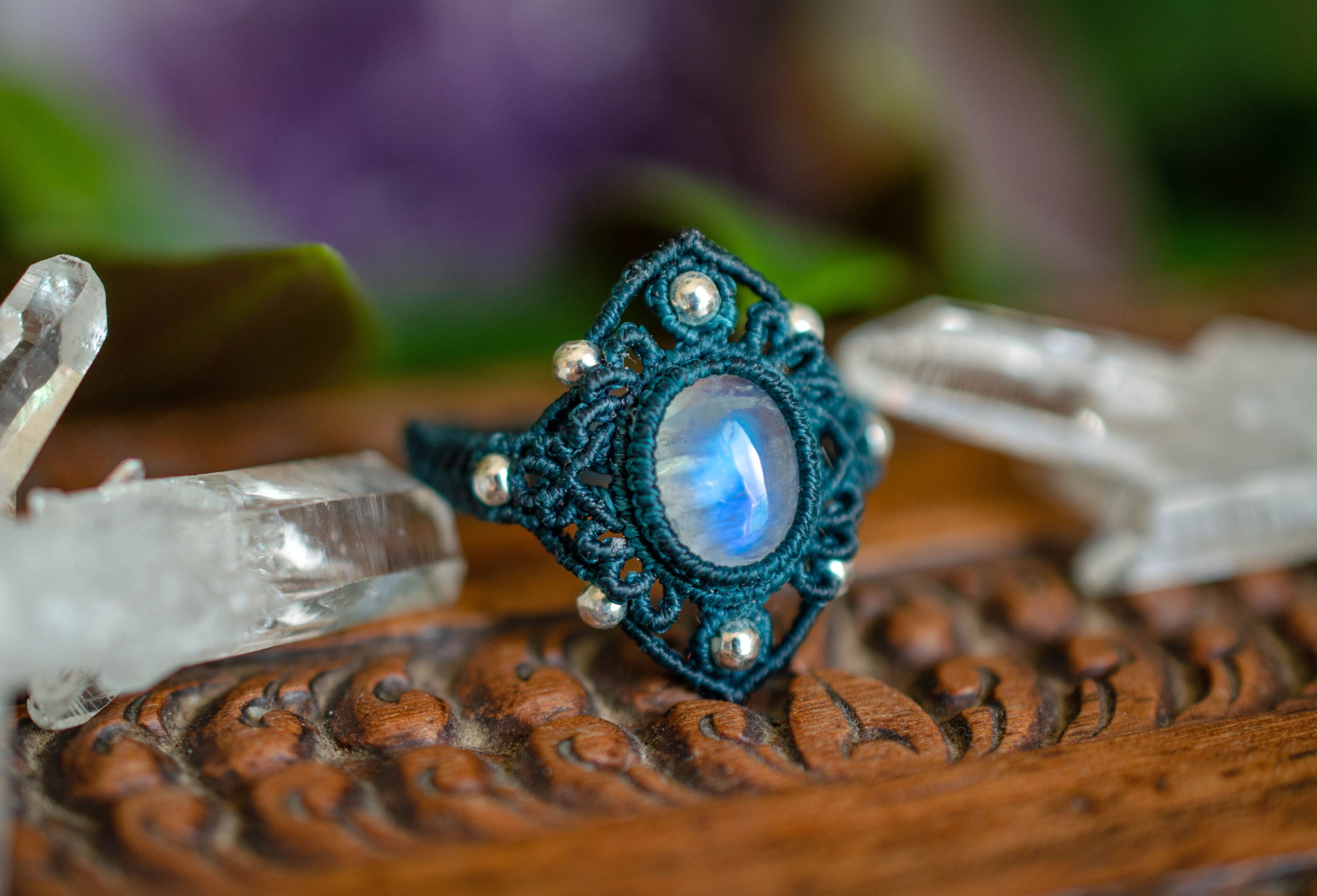 Bague personnalisée en macramé