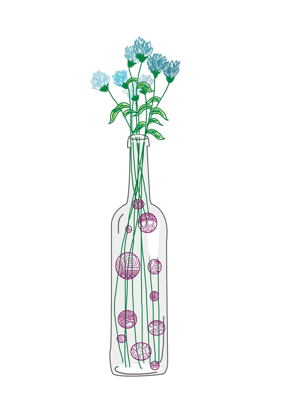 Florero de claveles