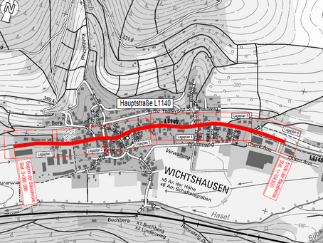 Straßen- und Tiefbauarbeiten in der Ortsdurchfahrt Suhl-Wichtshausen