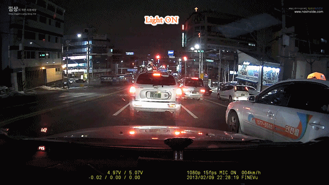 finevu light turn on off