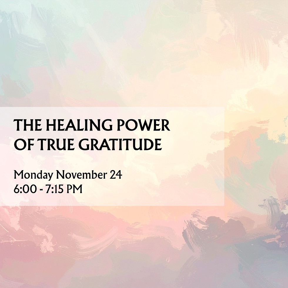 The Healing Power of True Gratitude