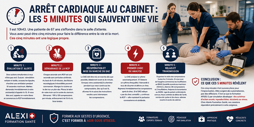 Urgence au cabinet : les 5 premières minutes qui changent tout