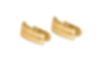 ITALIAN 14K YELLOW GOLD SHIELD HOOP EARRINGS