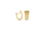14K TRI COLOR SHIELD HOOP EARRINGS