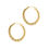 Thumbnail: 14K YELLOW GOLD OVAL TEXTURED HOOP EARRINGS
