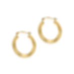 14K YELLOW GOLD OVAL POLISHED HOOP EARRINGS