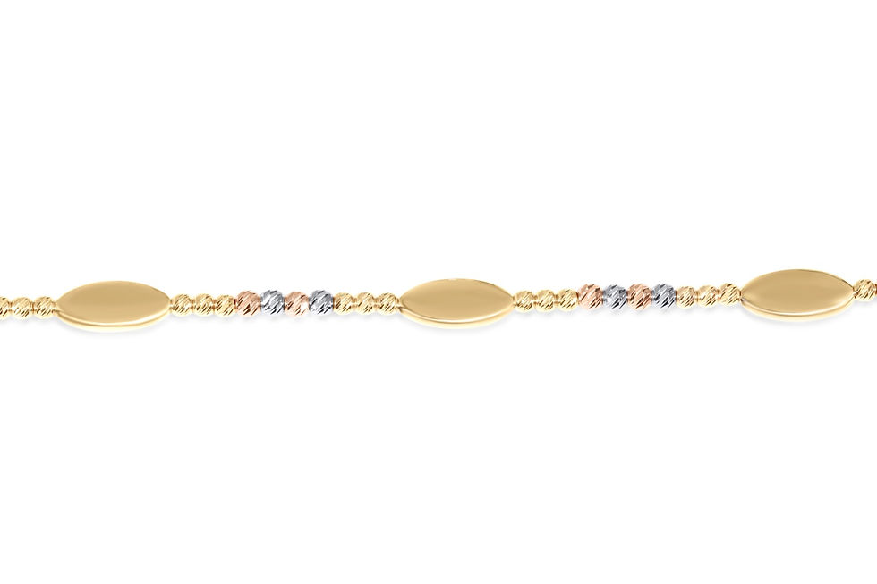 14K TRI COLOR GOLD BRACELET