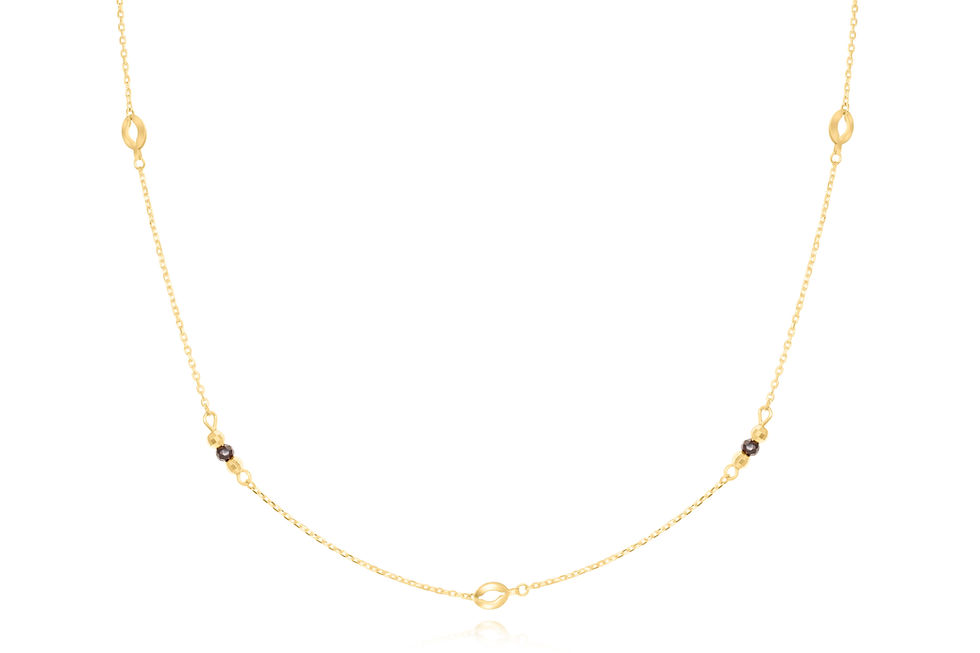 14K SOLID YELLOW GOLD PENDANT NECKLACE