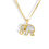 Thumbnail: 14K  TWO TONE GOLD ELEPHANT PENDANT NECKLACE
