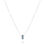 Thumbnail: 14K WHITE GOLD RONDEL ROUND PRONG BLUE TOPAZ NECKLACE