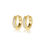 Thumbnail: 14K YELLOW GOLD CZ HUGGIE HOOP EARRINGS
