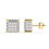 Thumbnail: .15 CTW Diamond Square Earrings in 10K Yellow Gold