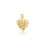 Thumbnail: 14K Yellow Gold Nugget Heart Pendant Charm