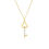 Thumbnail: 10K YELLOW GOLD CZ KEY PENDANT NECKLACE