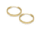 ITALIAN 14K YELLOW GOLD TEXTURED ROUND HOOP EARRINGS