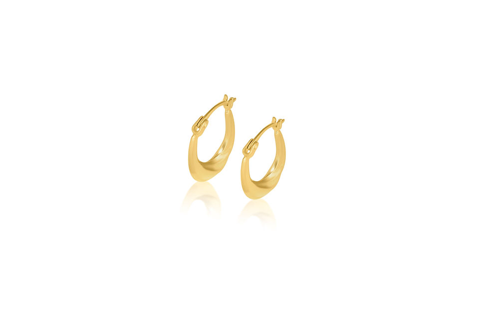 ITALIAN 18K YELLOW GOLD HUGGIE HOOP EARRINGS