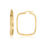 Thumbnail: 14K YELLOW GOLD DIAMOND CUT SQUARE HOOP EARRINGS