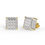 Thumbnail: .15 CTW Diamond Square Earrings in 10K Yellow Gold