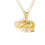 Thumbnail: 10K Yellow Gold Elephant Pendant Necklace