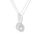 Thumbnail: 14K WHITE GOLD FASHION PEARL AND DIAMOND NECKLACE