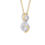 Thumbnail: .30 CTW Diamond Infinity Two Tone Necklace in 14K Yellow Gold