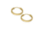 ITALIAN 14K YELLOW GOLD TEXTURED ROUND HOOP EARRINGS