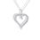 Thumbnail: .25 CTW DIAMOND HEART PENDANT NECKLACE 10K WHITE GOLD
