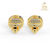 .50 CTW DIAMOND CLUSTER ROUND STUD EARRINGS 10K YELLOW GOLD