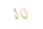 14K YELLOW GOLD TWIST CURVED HOOP EARRINGS