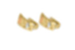 14K TRI COLOR SHIELD HOOP EARRINGS