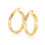 Thumbnail: 10K THREE TONE GOLD HOOP EARRINGS