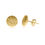 Thumbnail: 10K YELLOW GOLD DIAMOND CUT DOME STUD EARRINGS
