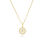 Thumbnail: 10K YELLOW GOLD CZ FLOWER PENDANT NECKLACE
